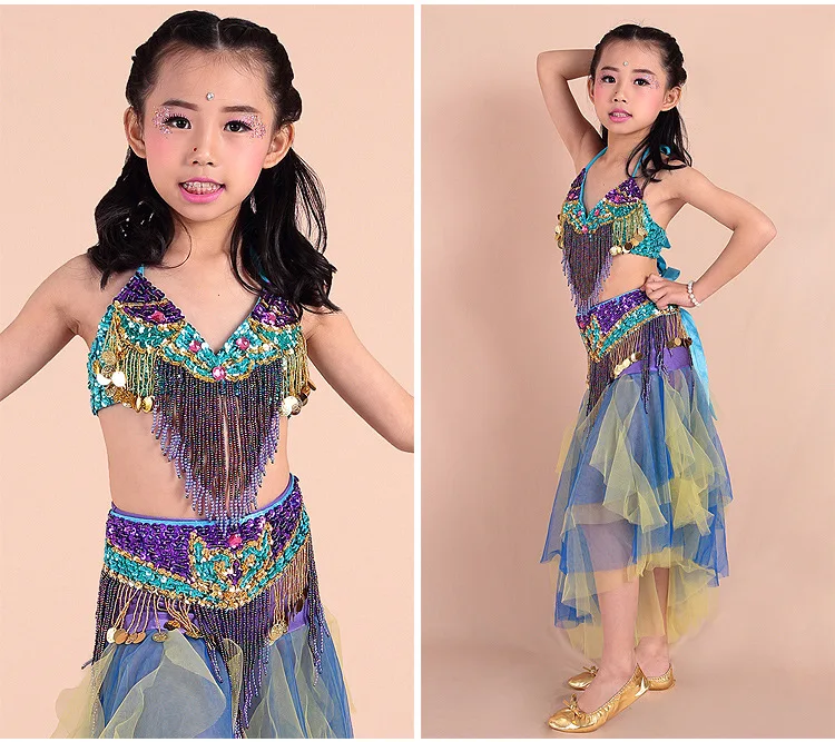 Maxi Kids Skirt Promotion-Shop For Promotional Maxi Kids Skirt On 2016 New Colorful Kids Belly Dance Costumes Set Maxi Skirt+Belt+Top Child Girls Belldance Outfit Eyptian Evening Dresses - Maxi Kids Skirt Promotion-Shop For Promotional Maxi Kids Skirt On