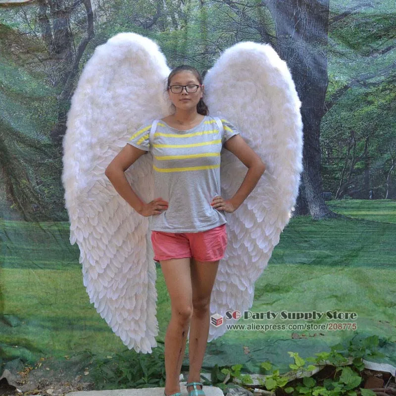 Adult's large white angel feather wings big shooting props COS accessories Pure handmade EMS free shipping
Adult's large white angel feather wings big shooting props COS accessories Pure handmade EMS free shipping