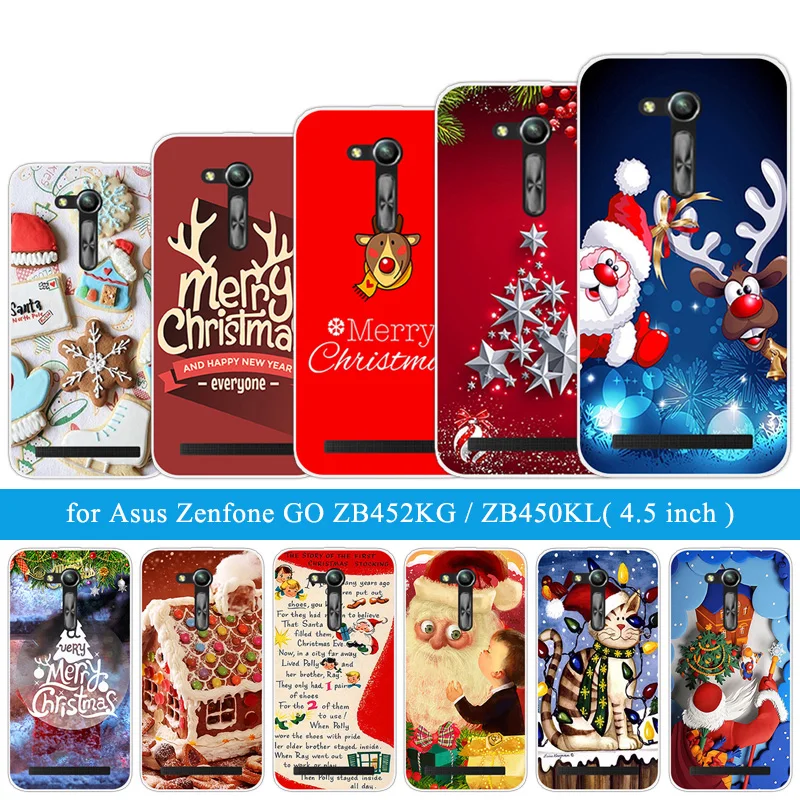 Для Asus Zenfone Go ZB452KG Рождественская Ночная задняя крышка прозрачный DIY чехол для