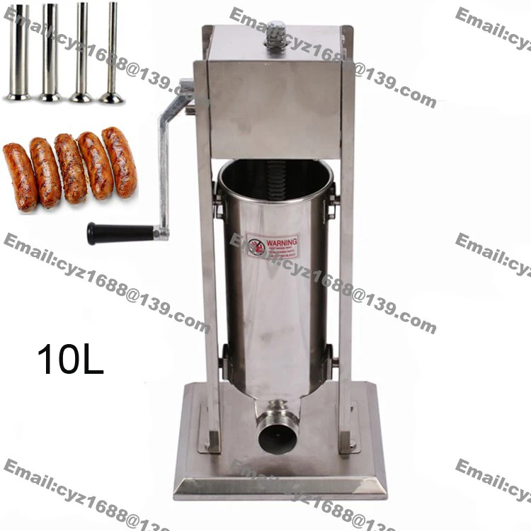 Free Shipping 10L Home Sausage Stuffer Filler Stainless Steel Manual Vertical Sausage Maker Meat Processor Sausage Salami Maker
Free Shipping 10L Home Sausage Stuffer Filler Stainless Steel Manual Vertical Sausage Maker Meat Processor Sausage Salami Maker