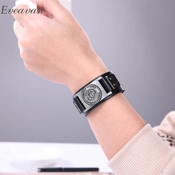 EUEAVAN 5pcs United States Marine Corps Badge Bracelet Genuine Leather Men's Bangle Black and Brown Men's Jewelry
EUEAVAN 5pcs United States Marine Corps Badge Bracelet Genuine Leather Men's Bangle Black and Brown Men's Jewelry