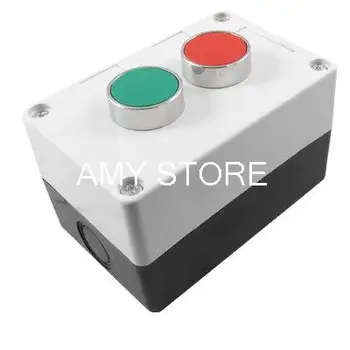Momentary Spring Returned Push Button Switch Rectangle Station Box Red 1NC Green 1NO
Momentary Spring Returned Push Button Switch Rectangle Station Box Red 1NC Green 1NO