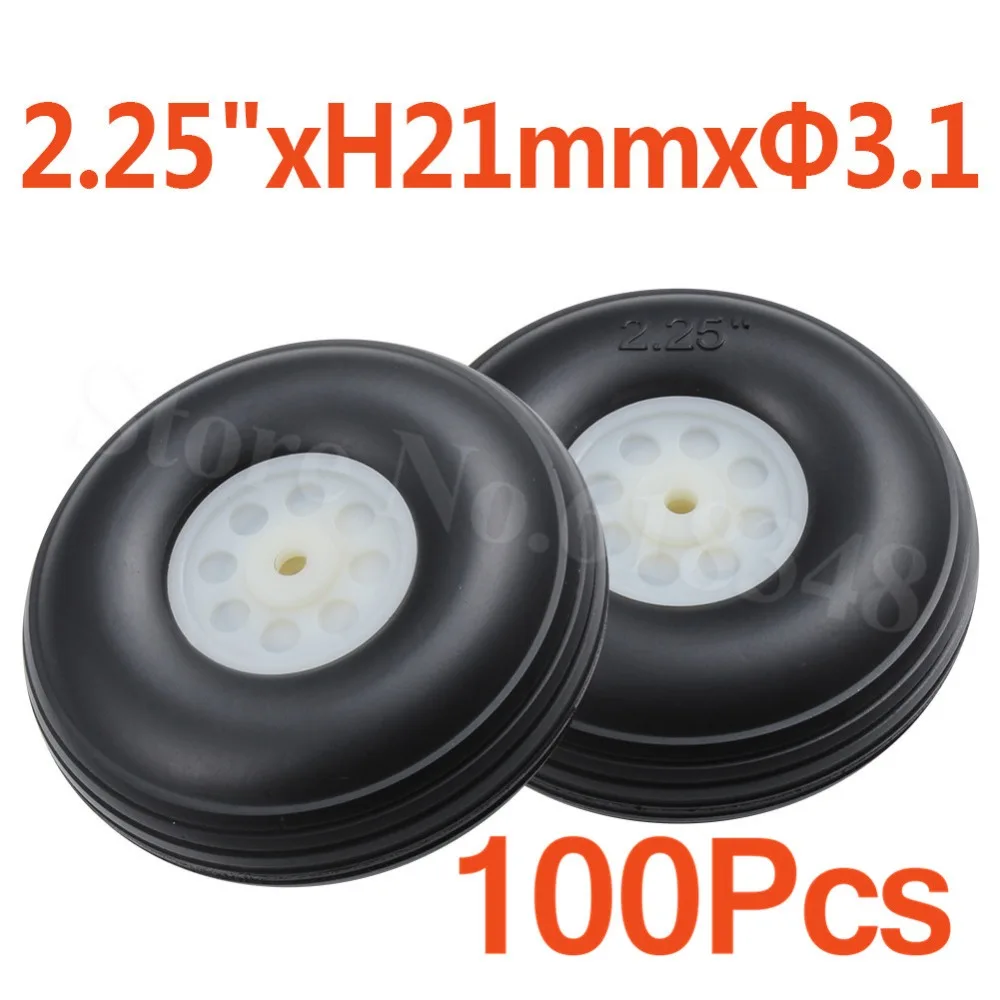 100pcs 2.25"/ 57mm PU Rubber Tail Wheels Nylon Hub Thickness:21mm Axle hole: 3.1mm RC Airplane Parts Replacement
100pcs 2.25"/ 57mm PU Rubber Tail Wheels Nylon Hub Thickness:21mm Axle hole: 3.1mm RC Airplane Parts Replacement
