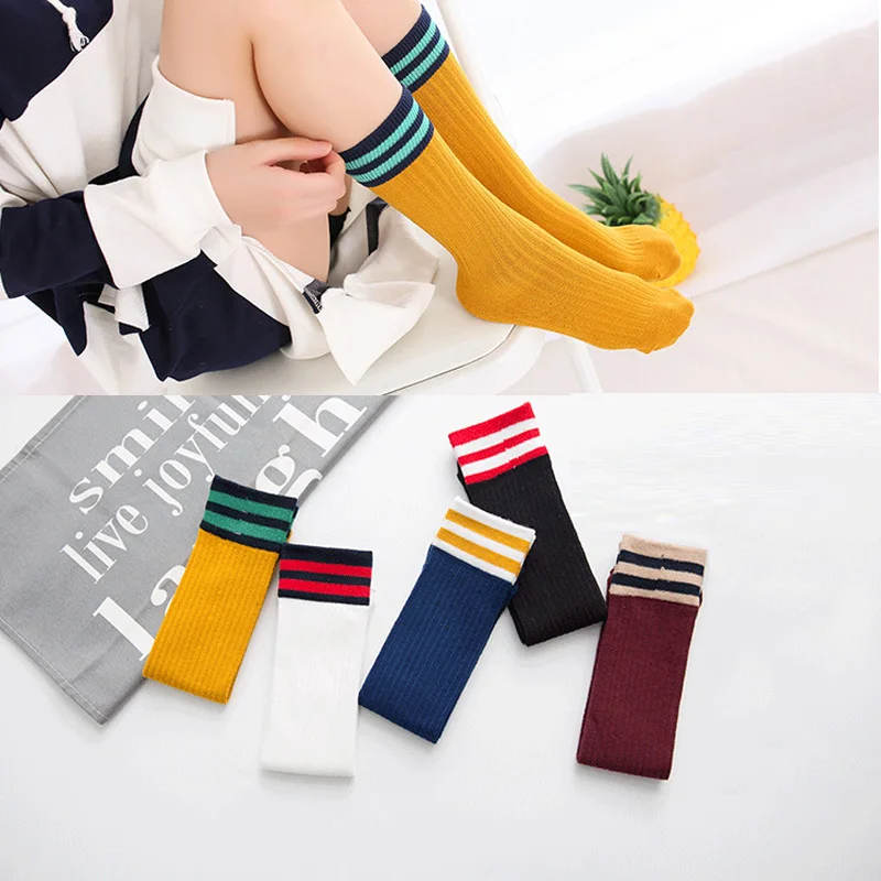 

Women Socks 5pair/lots Stripe Loose Sock Cotton Korean Style Womens Winter School Preppy Solid Girls Yellow Streatwear 20