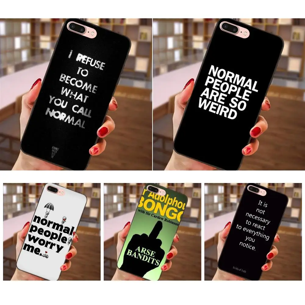 Normal People Are So Weird For Huawei Honor 5A 6A 6C 7A 7C 7X 8A 8C 8X 9 10 P8 P9 P10 P20 P30 Mini Lite Plus Soft Phone Skin
Normal People Are So Weird For Huawei Honor 5A 6A 6C 7A 7C 7X 8A 8C 8X 9 10 P8 P9 P10 P20 P30 Mini Lite Plus Soft Phone Skin