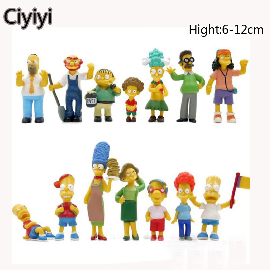 14pcs/lot Hot Anime Simpsons Family Action Figure Toy Cute Cartoon Simpsons Display Collection Doll Children&Man Juguetes Gift
14pcs/lot Hot Anime Simpsons Family Action Figure Toy Cute Cartoon Simpsons Display Collection Doll Children&Man Juguetes Gift