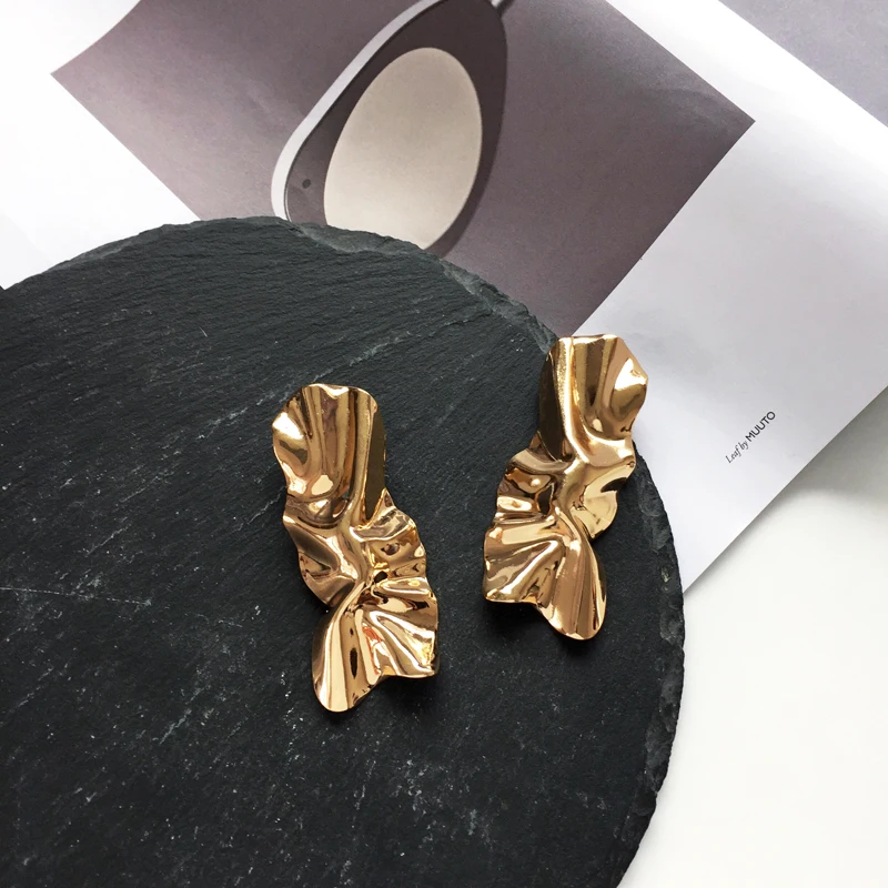 Fashion Party Punk Drape Gold Sliver Color Geometry Dangle Earrings Simple Irregular Shape Statement Earrings For Women
Fashion Party Punk Drape Gold Sliver Color Geometry Dangle Earrings Simple Irregular Shape Statement Earrings For Women