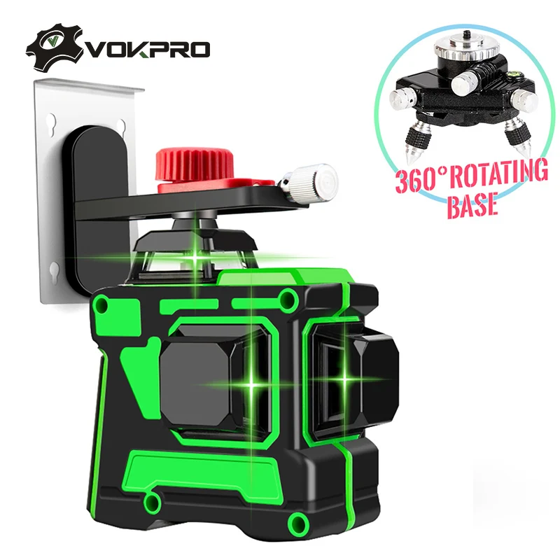 12 Lines 3D Laser Level With Lithium Battery 360 Degree Self-Leveling Horizontal & Vertical Cross Lines Green Laser Beam Line
12 Lines 3D Laser Level With Lithium Battery 360 Degree Self-Leveling Horizontal & Vertical Cross Lines Green Laser Beam Line