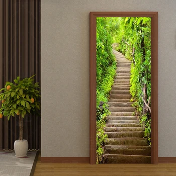 3D Wall Door Sticker Green Forest Path Stone Stairs Landscape Wallpaper Living Room Study Creative DIY Self-Adhesive Door Poster
3D Wall Door Sticker Green Forest Path Stone Stairs Landscape Wallpaper Living Room Study Creative DIY Self-Adhesive Door Poster