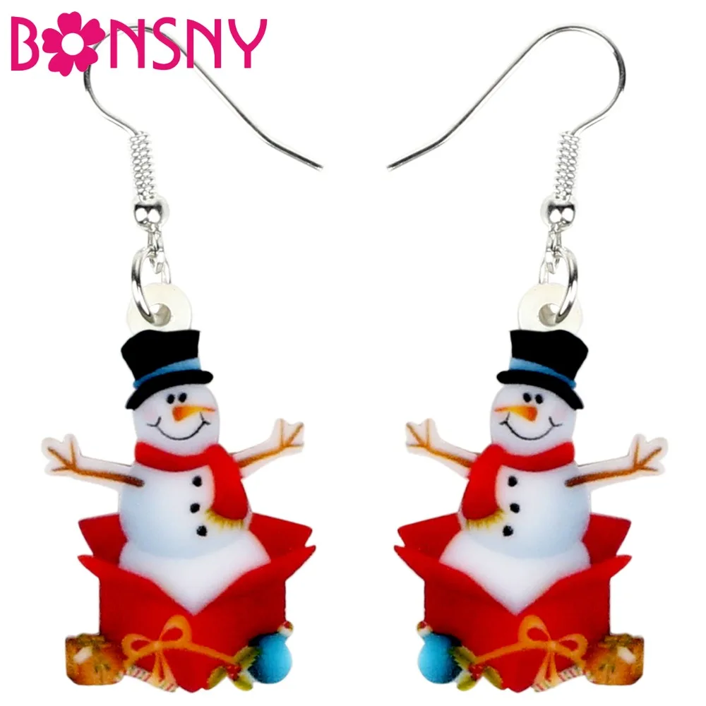 Bonsny Acrylic Christmas Snowman Gift Earrings Drop Dangle Cartoon New Year Jewelry For Women Girls Teens Charms Wholesale 2019
Bonsny Acrylic Christmas Snowman Gift Earrings Drop Dangle Cartoon New Year Jewelry For Women Girls Teens Charms Wholesale 2019