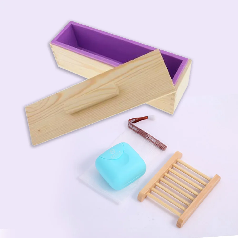 TTLIFE Flexible Rectangular Soap Silicone Loaf Mold with Wood Box DIY Tool for Soap Cake Making 2019 Purple with Wooden Lid
TTLIFE Flexible Rectangular Soap Silicone Loaf Mold with Wood Box DIY Tool for Soap Cake Making 2019 Purple with Wooden Lid