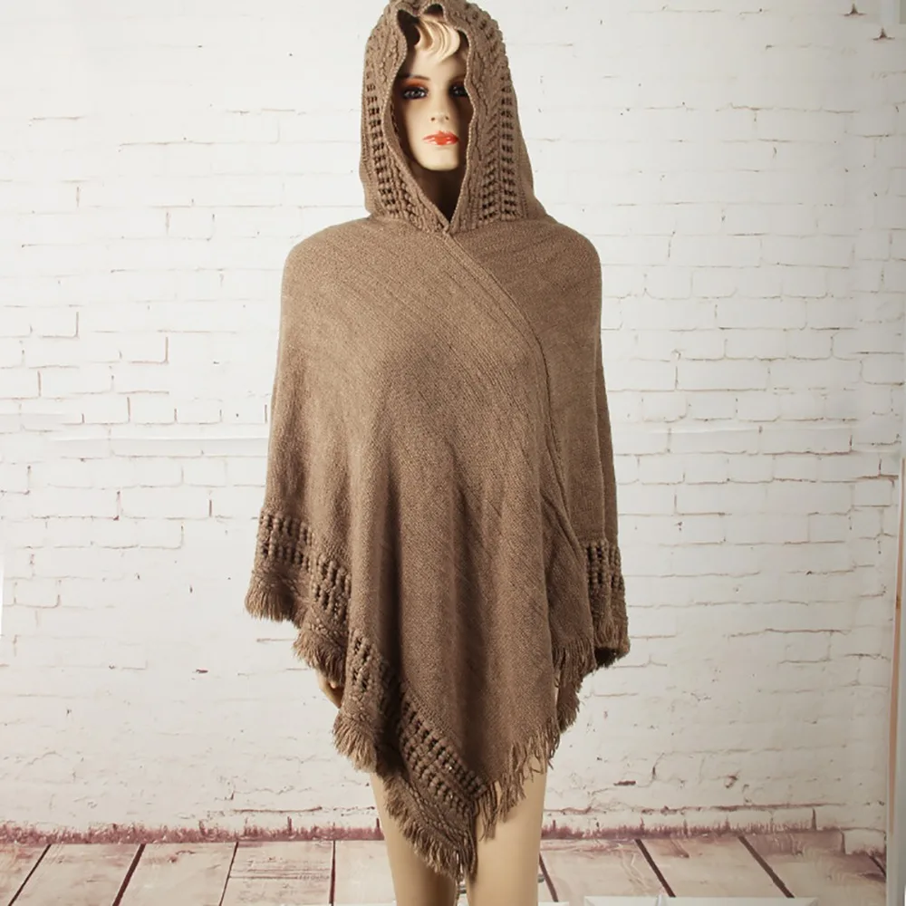 2017 New Fashion Scarf Shawls Hooded Hat Tassel Poncho Wraps Women Knitted Coat Open Stitch Scarfs for Lady Ponchos and Capes
2017 New Fashion Scarf Shawls Hooded Hat Tassel Poncho Wraps Women Knitted Coat Open Stitch Scarfs for Lady Ponchos and Capes