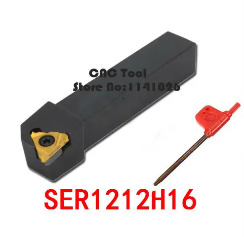 SER1212H16/ SEL1212H16 12*12 100mm CNC External Threading Tool Holder,Turning tools of Threaded for 16ER Inserts,type SER
SER1212H16/ SEL1212H16 12*12 100mm CNC External Threading Tool Holder,Turning tools of Threaded for 16ER Inserts,type SER