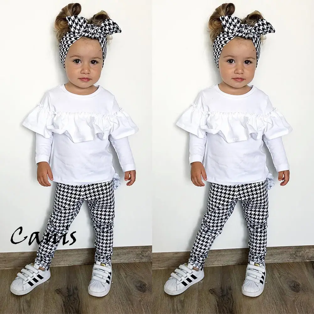 Toddler Cute Kids Baby Girl Causal Cotton Long Sleeve Ruffle Tops Plaid Long Pants Leggings Newest Fashion 2Pcs Outfits Clothes
Toddler Cute Kids Baby Girl Causal Cotton Long Sleeve Ruffle Tops Plaid Long Pants Leggings Newest Fashion 2Pcs Outfits Clothes