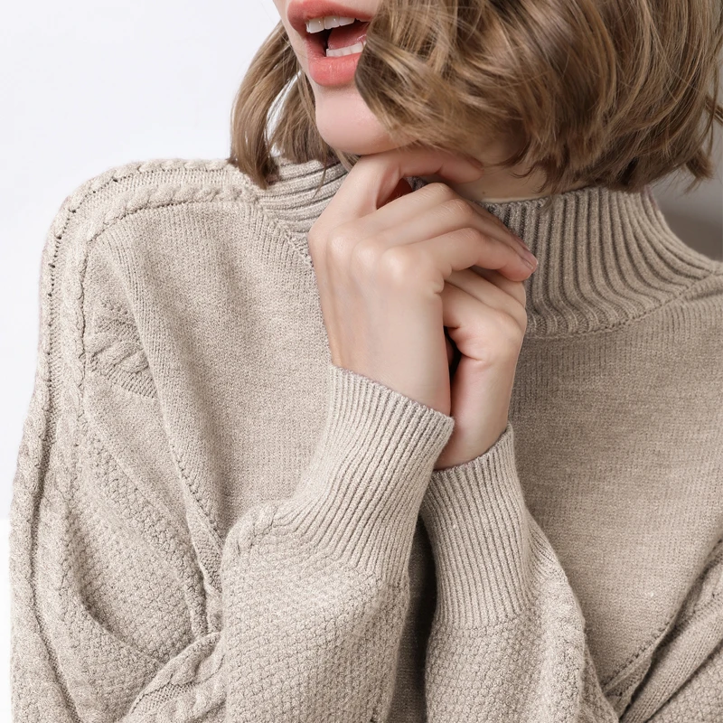 DSANNIGNT 2019 Autumn Winter New Cashmere Sweater Women's High-Necked Pullover Loose Thick Sweater Short Paragraph Knit Shirt
DSANNIGNT 2019 Autumn Winter New Cashmere Sweater Women's High-Necked Pullover Loose Thick Sweater Short Paragraph Knit Shirt