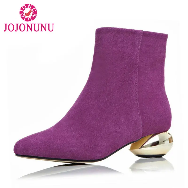 JOJONUNU Fashion Women Real Natrual Genuine Leather Ankle Boots Woman Square Toe Botas Women Stylish Heels Shoes Size 34-43
JOJONUNU Fashion Women Real Natrual Genuine Leather Ankle Boots Woman Square Toe Botas Women Stylish Heels Shoes Size 34-43