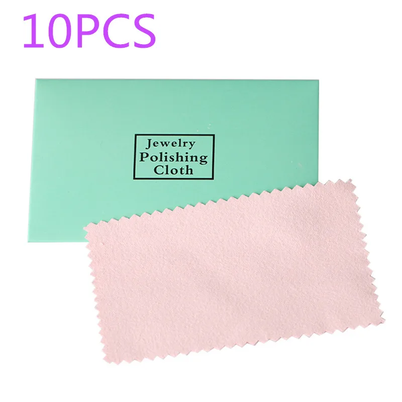 

10Pcs Polishing Jewelry Cloth Silver Polish Tool Silver Jewelry Clean Anti-tarnish Jewelry Cleaning Cloth 10*6.3cm Random Color