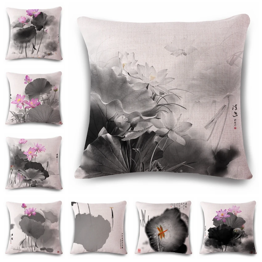 Beautiful lotus light ink Cushion(No Filler) Polyester Family affection Sofa Car Seat family Home Decorative Throw Pillow
Beautiful lotus light ink Cushion(No Filler) Polyester Family affection Sofa Car Seat family Home Decorative Throw Pillow