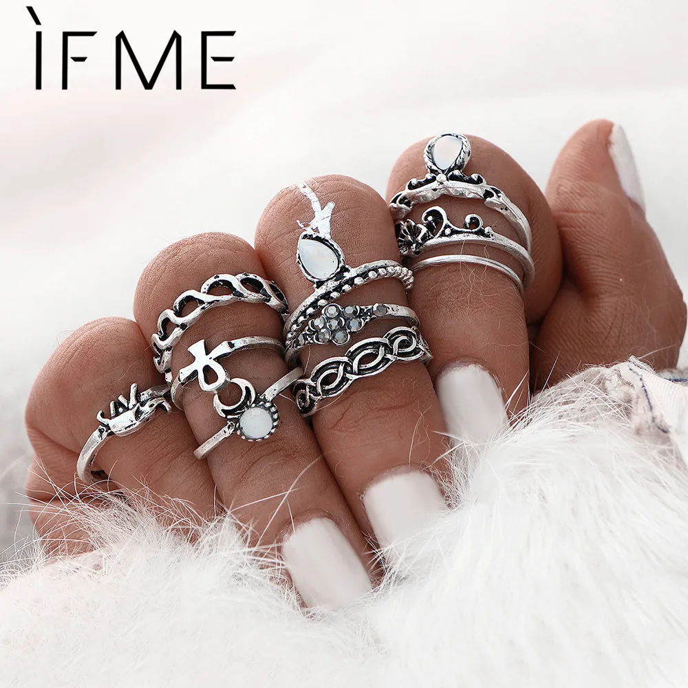 10 pcs/Set Elephant Moon Retro Boho Gold Color Ring Set Arrow Midi Mid Finger Rings For Weeding Engagement Gift Women Party
10 pcs/Set Elephant Moon Retro Boho Gold Color Ring Set Arrow Midi Mid Finger Rings For Weeding Engagement Gift Women Party