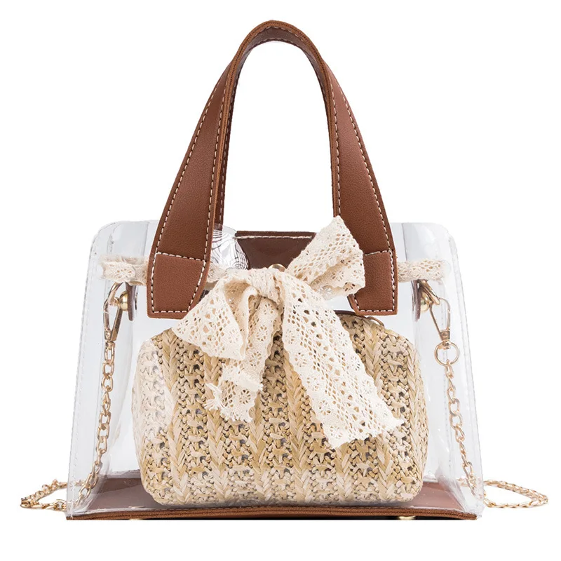 Beautiful Lace Bow Bag Female 2019 New Transparent Jelly Bag Handbag Tote Single Shoulder Fashion National Style Magnetic Buckle
Beautiful Lace Bow Bag Female 2019 New Transparent Jelly Bag Handbag Tote Single Shoulder Fashion National Style Magnetic Buckle