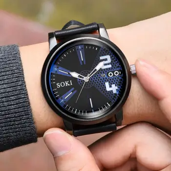 Luxury Male Men Watch SOKI Brand Sport Leather Sport Complete Calendar Quartz Military Wrist Watch Men Clock Relogio masculino
Luxury Male Men Watch SOKI Brand Sport Leather Sport Complete Calendar Quartz Military Wrist Watch Men Clock Relogio masculino