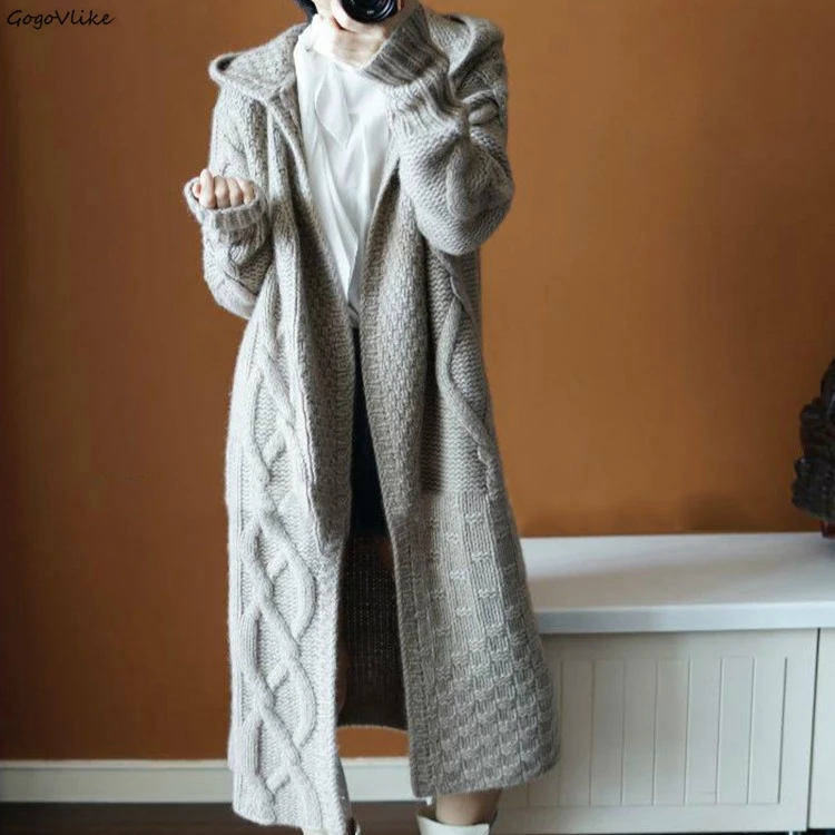 Long Cardigan Women Sweater Winter 2019 New Rib Long Sleeve Knitted Kimono Cardigan Hooded Cashmere Big Coat Jacket SA167S50
Long Cardigan Women Sweater Winter 2019 New Rib Long Sleeve Knitted Kimono Cardigan Hooded Cashmere Big Coat Jacket SA167S50