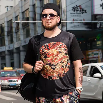 Tide brand large size men "s code Short sleeve T-shirt male summer Chinese style dragon printing speed dry sweat Size 5XL 6XL
Tide brand large size men "s code Short sleeve T-shirt male summer Chinese style dragon printing speed dry sweat Size 5XL 6XL