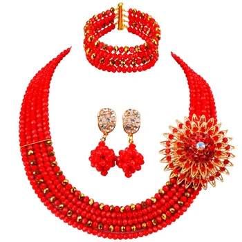 Folk Design Classical Opaque Red Golden Brown Imitation Jewelry Women Crystal Beads Neckalces for Engagement 5C-ST-19
Folk Design Classical Opaque Red Golden Brown Imitation Jewelry Women Crystal Beads Neckalces for Engagement 5C-ST-19