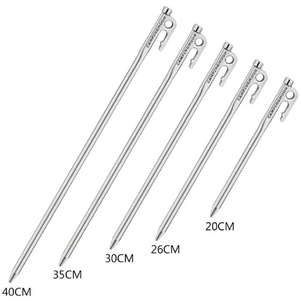 1pcs Camping Tent Pegs Heavy Duty Stainless Steel Stake Tent Nails with Hook for Outdoor Travel Camping Accessories
1pcs Camping Tent Pegs Heavy Duty Stainless Steel Stake Tent Nails with Hook for Outdoor Travel Camping Accessories