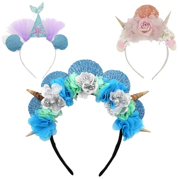 New Mermaid Headband Princess Mesh Yarn Shell Flower Animal Hairbands Hoop Children Party Hair Accessories Christmas Headband
New Mermaid Headband Princess Mesh Yarn Shell Flower Animal Hairbands Hoop Children Party Hair Accessories Christmas Headband
