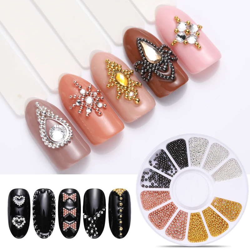 1 Box Mini Nail Beads Rose Gold Silver Black Nail Studs Multi-size UV Gel Polish Manicure DIY 3D Nail Art Decoration in Wheel
1 Box Mini Nail Beads Rose Gold Silver Black Nail Studs Multi-size UV Gel Polish Manicure DIY 3D Nail Art Decoration in Wheel