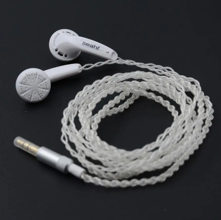 

Seahf AWK-F400S High Impedance In Ear Earphone Earbud 400 ohms Flat Head Plug Hifi Music Earphone Fone De Ouvido PK VE Monk