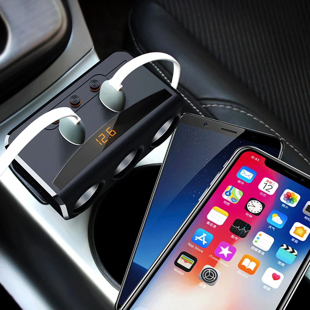 3 Way Auto Car Cigarette Lighter Socket Splitter Charger 3.1A Dual USB Car Charger Power Adapter for iPhone Samsung Xiaomi GPS
3 Way Auto Car Cigarette Lighter Socket Splitter Charger 3.1A Dual USB Car Charger Power Adapter for iPhone Samsung Xiaomi GPS