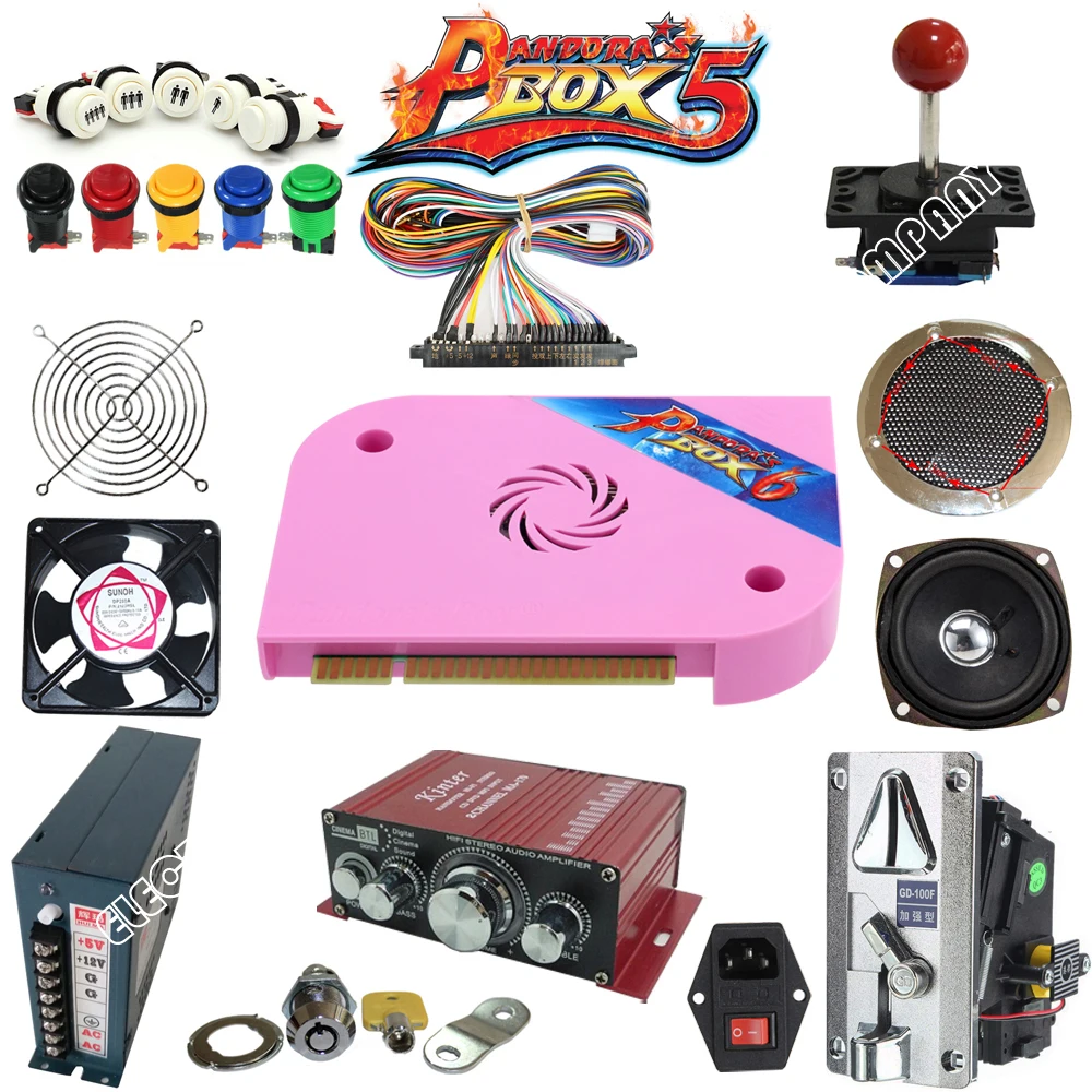 Pandora Box 6 1300 in 1 8 button 2 players arcade game DIY Kits joystick for Family arcade console
Pandora Box 6 1300 in 1 8 button 2 players arcade game DIY Kits joystick for Family arcade console