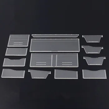 13Pcs New Clear Acrylic Wallet Pattern Stencil Template Set Leather Craft DIY Tool Sewing pattern sewing stencils
13Pcs New Clear Acrylic Wallet Pattern Stencil Template Set Leather Craft DIY Tool Sewing pattern sewing stencils