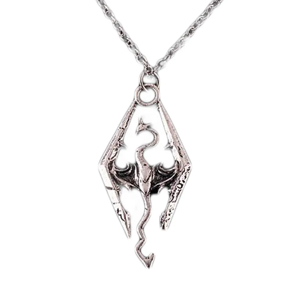 Hot Selling Dinosaur Pendant Necklace Skyrim Elder Scrolls Dragon Pendants Vintage Necklace For Men/women Jewelry
Hot Selling Dinosaur Pendant Necklace Skyrim Elder Scrolls Dragon Pendants Vintage Necklace For Men/women Jewelry