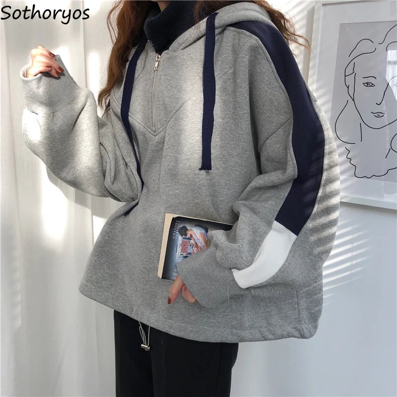 Hoodies Women Patchwork Oversize Fake Two Piece Harajuku Trendy Womens Hooded Plus Velvet Korean Style All-match Cute Students
Hoodies Women Patchwork Oversize Fake Two Piece Harajuku Trendy Womens Hooded Plus Velvet Korean Style All-match Cute Students