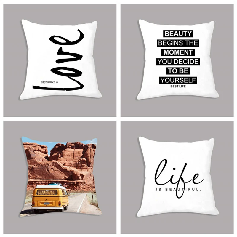 Nordic Decorative Cushion Cover SMILE LOVE Quote Art Minimalist Motivational Printed Pillowcase Throw Pillow White Cushion Case
Nordic Decorative Cushion Cover SMILE LOVE Quote Art Minimalist Motivational Printed Pillowcase Throw Pillow White Cushion Case
