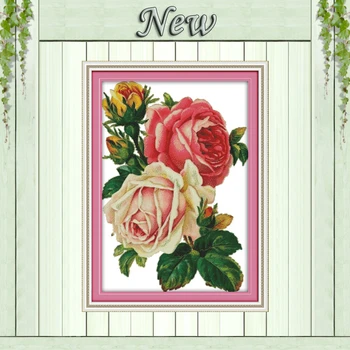 Ferns and roses flower decor painting counted print on canvas DMC 11CT 14CT Chinese Cross Stitch kits needlework Sets embroidery
Ferns and roses flower decor painting counted print on canvas DMC 11CT 14CT Chinese Cross Stitch kits needlework Sets embroidery