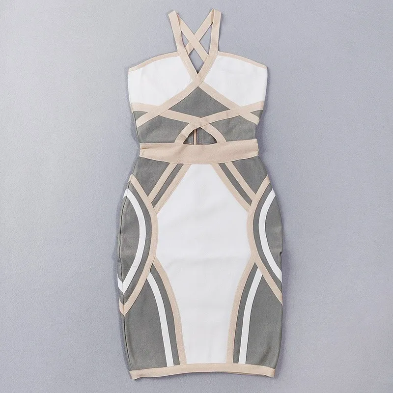 New Sexy V Neck White&Gray Rayon Bodycon Thick Bandage Dress 2016 Knitted Elegant Designer Dress
New Sexy V Neck White&Gray Rayon Bodycon Thick Bandage Dress 2016 Knitted Elegant Designer Dress