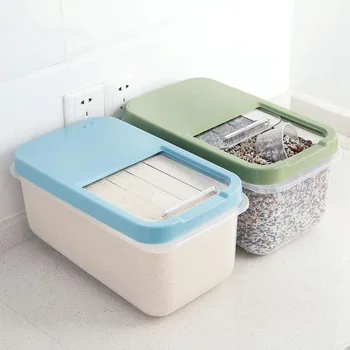 Kitchen Rice Storage Box Grain Container Large Plastic Flour Rice Box Bin Container Dustproof Moistureproof Kitchen Organizer
Kitchen Rice Storage Box Grain Container Large Plastic Flour Rice Box Bin Container Dustproof Moistureproof Kitchen Organizer