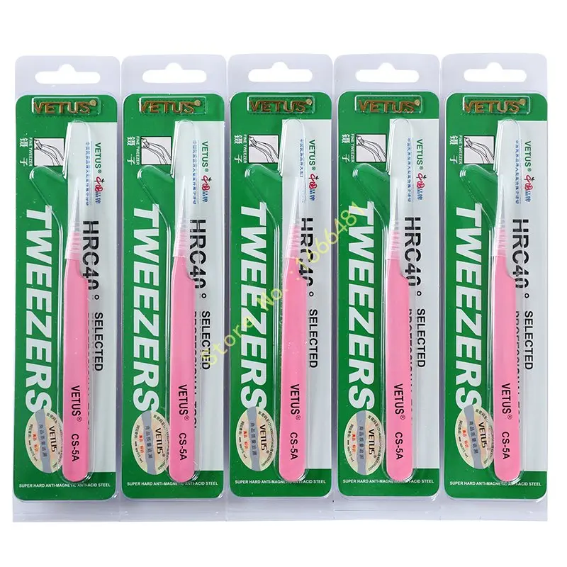 5pcs/lot Vetus Pink Tweezsers Beauty Tools Eyelash Extension Tweezers Free Shipping
5pcs/lot Vetus Pink Tweezsers Beauty Tools Eyelash Extension Tweezers Free Shipping