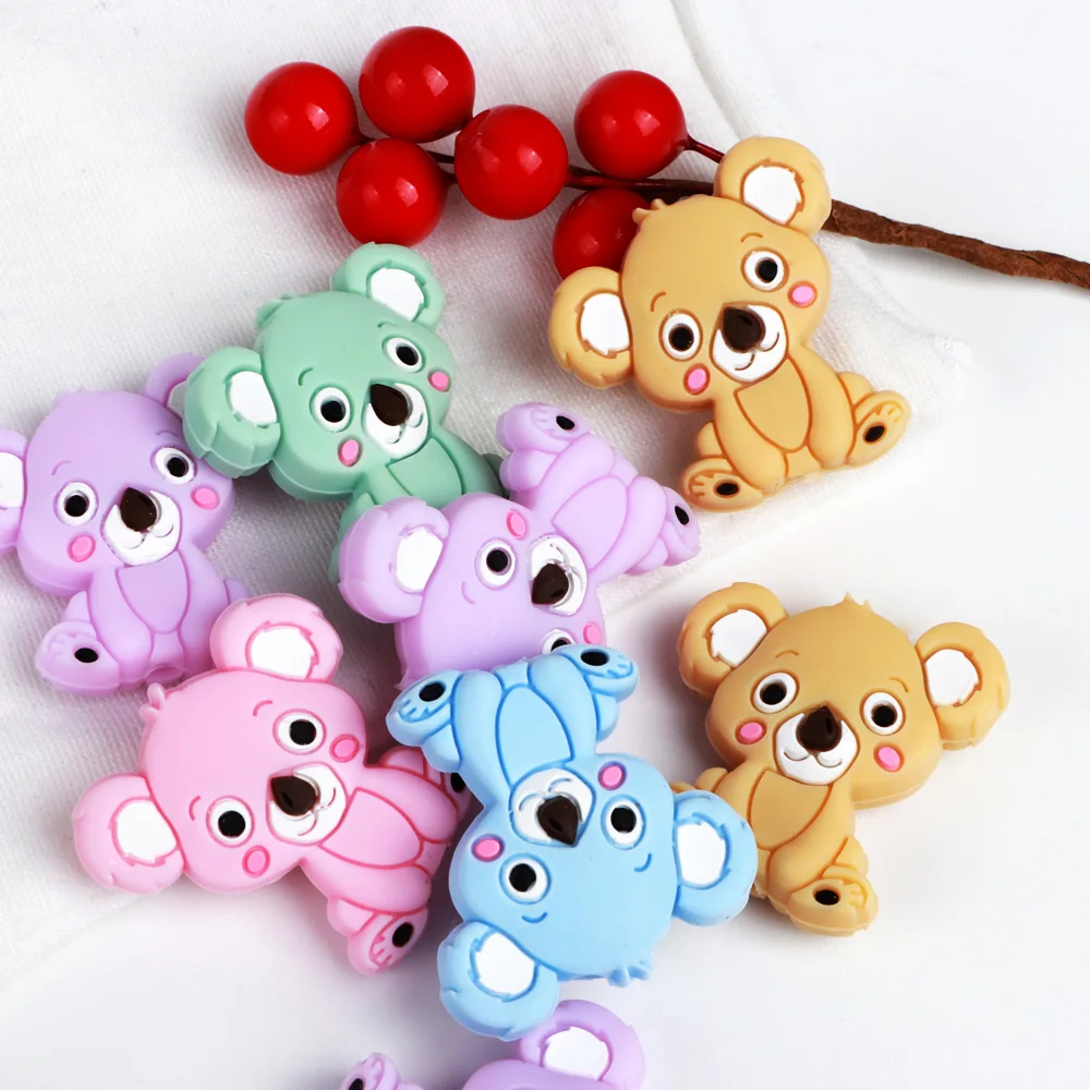 50pc/lot Mini Koala Silicone Teether Beads Raccoon Teething Necklace Chew Charms BPA FREE Silicone Beads
50pc/lot Mini Koala Silicone Teether Beads Raccoon Teething Necklace Chew Charms BPA FREE Silicone Beads