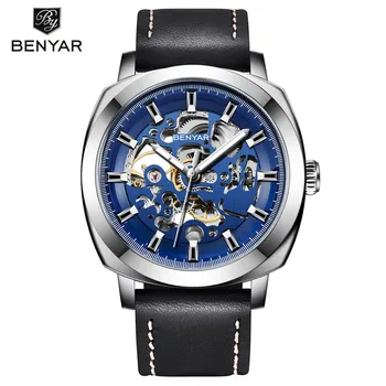 BENYAR Brand Automatic Mechanical Watch Men Luxury Leather Band Business Wrist Watch Male Clock Montre Homme Erkek Kol Saati 
BENYAR Brand Automatic Mechanical Watch Men Luxury Leather Band Business Wrist Watch Male Clock Montre Homme Erkek Kol Saati