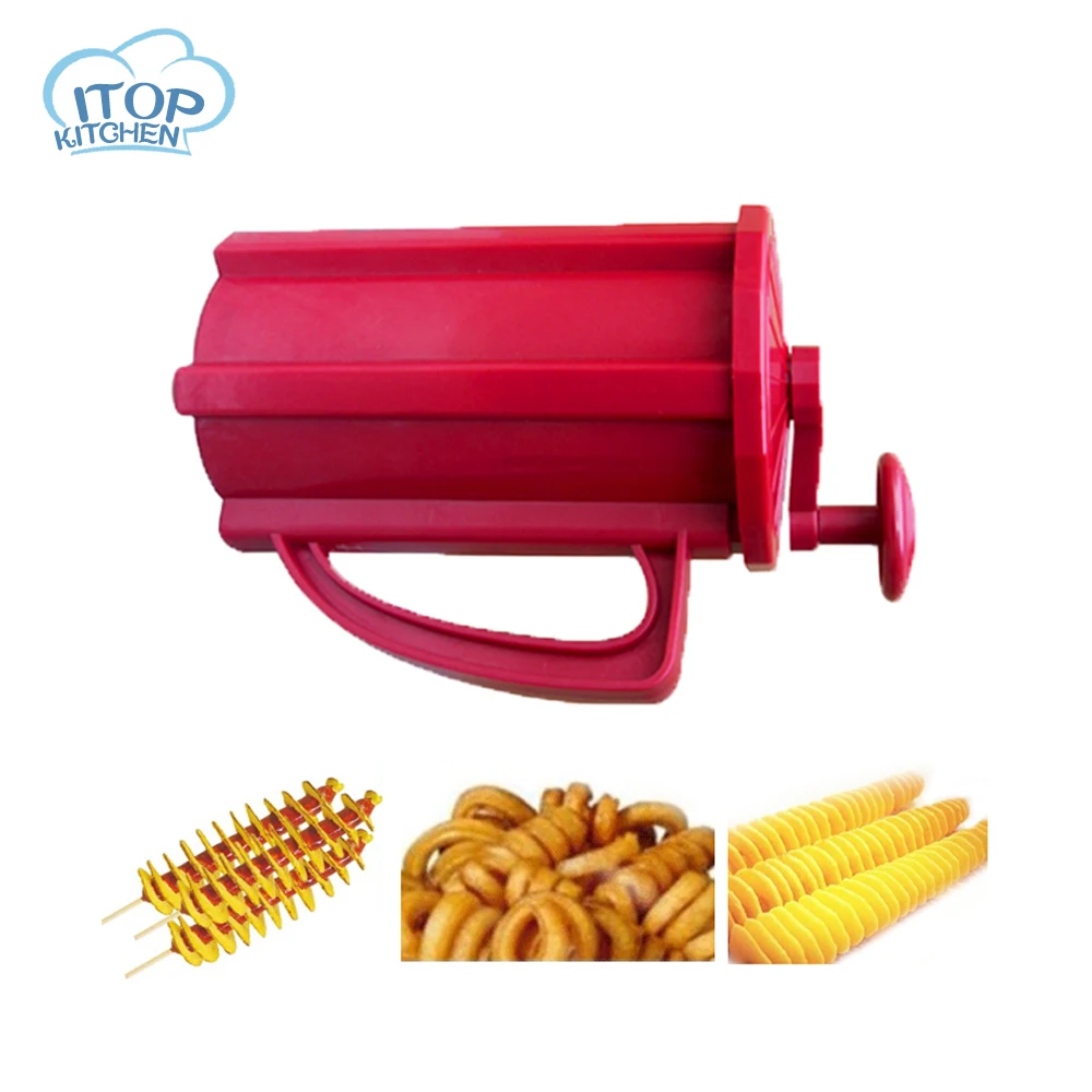 ITOP Hot Dog Potato Slicer Twisted Carrot Slicer Tornado Potato Cutter Spiral French Fry Chips Cutting Machine
ITOP Hot Dog Potato Slicer Twisted Carrot Slicer Tornado Potato Cutter Spiral French Fry Chips Cutting Machine