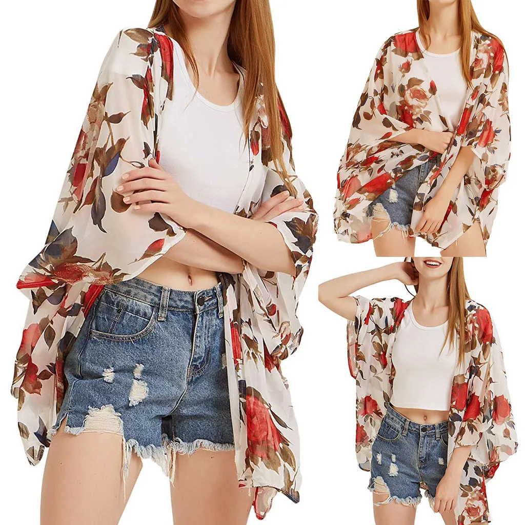 Kimono Fashion Womens Print Shirt long Sleeve Cardigan Smock Easy Blouse Tops woman blouses 2019 transparent chiffon blusas
Kimono Fashion Womens Print Shirt long Sleeve Cardigan Smock Easy Blouse Tops woman blouses 2019 transparent chiffon blusas