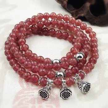 Original Jewelry) Natural Crystal Strawberry Crystal Multi-Circle 6MM Thai Silver Jewelry Bag Bracelet String Girl
Original Jewelry) Natural Crystal Strawberry Crystal Multi-Circle 6MM Thai Silver Jewelry Bag Bracelet String Girl