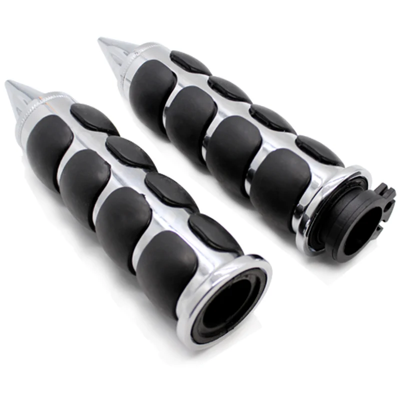 ROAOPP Motorcycle Hand Grips 25MM Handlebar One Pair For Harley Street Glide Kawasaki Vulcan 800 900 1500 1600 2000 Classic VN