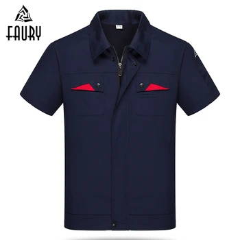 Wholesale Unisex Workshop Jackets Work Clothes Summer Short Sleeves Two Pieces Machine Repair Repairment Engineering Uniform
Wholesale Unisex Workshop Jackets Work Clothes Summer Short Sleeves Two Pieces Machine Repair Repairment Engineering Uniform