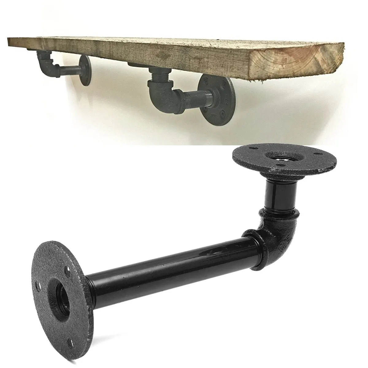 Vintage Iron Pipe Shelf Bracket Wall Mounting Bracket Storage Holder Racks Floating Shelf Home Decor Black Industrial Bracket
Vintage Iron Pipe Shelf Bracket Wall Mounting Bracket Storage Holder Racks Floating Shelf Home Decor Black Industrial Bracket